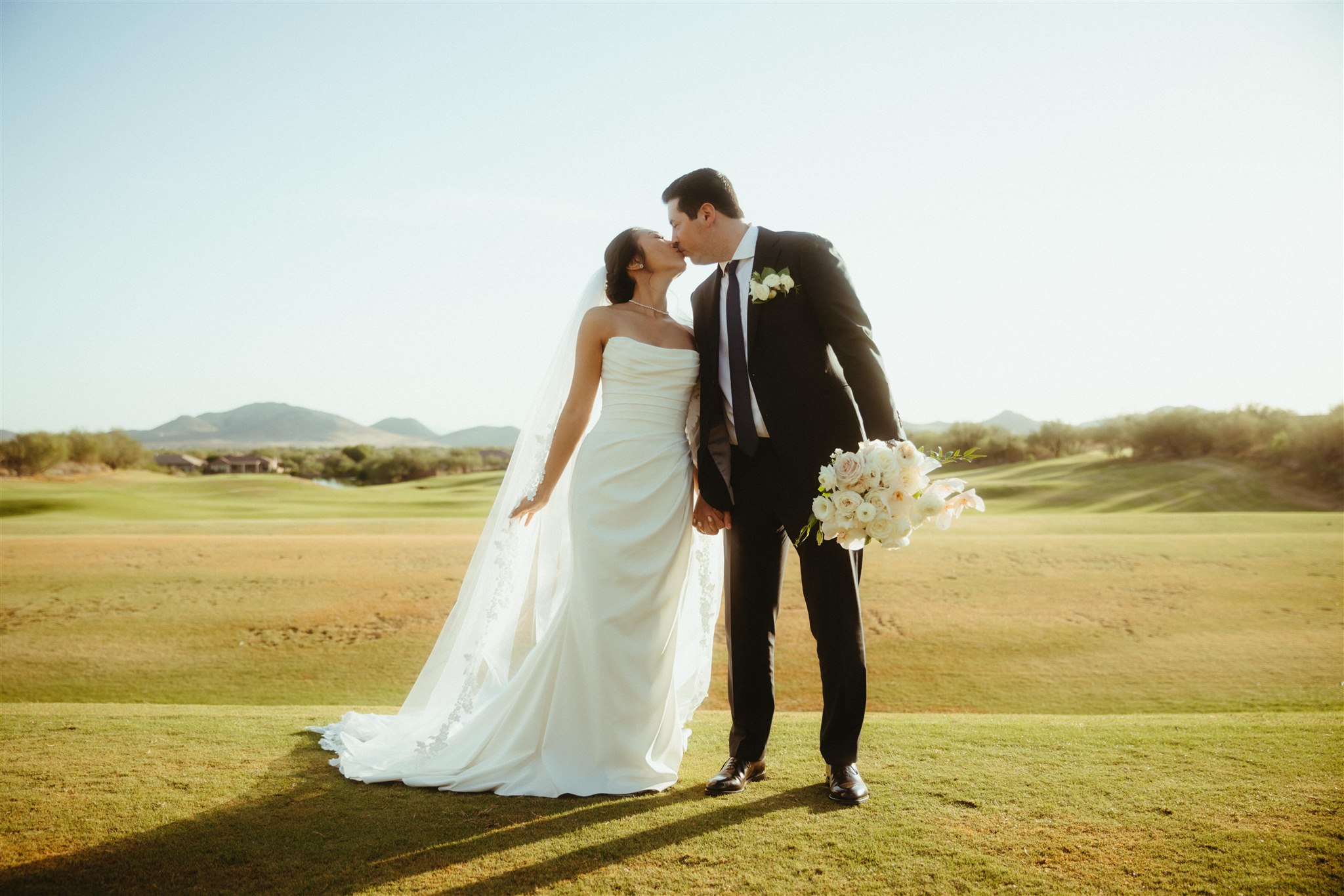 Bobbie and Jerrod together at their Anthem Golf and Country Club wedding
