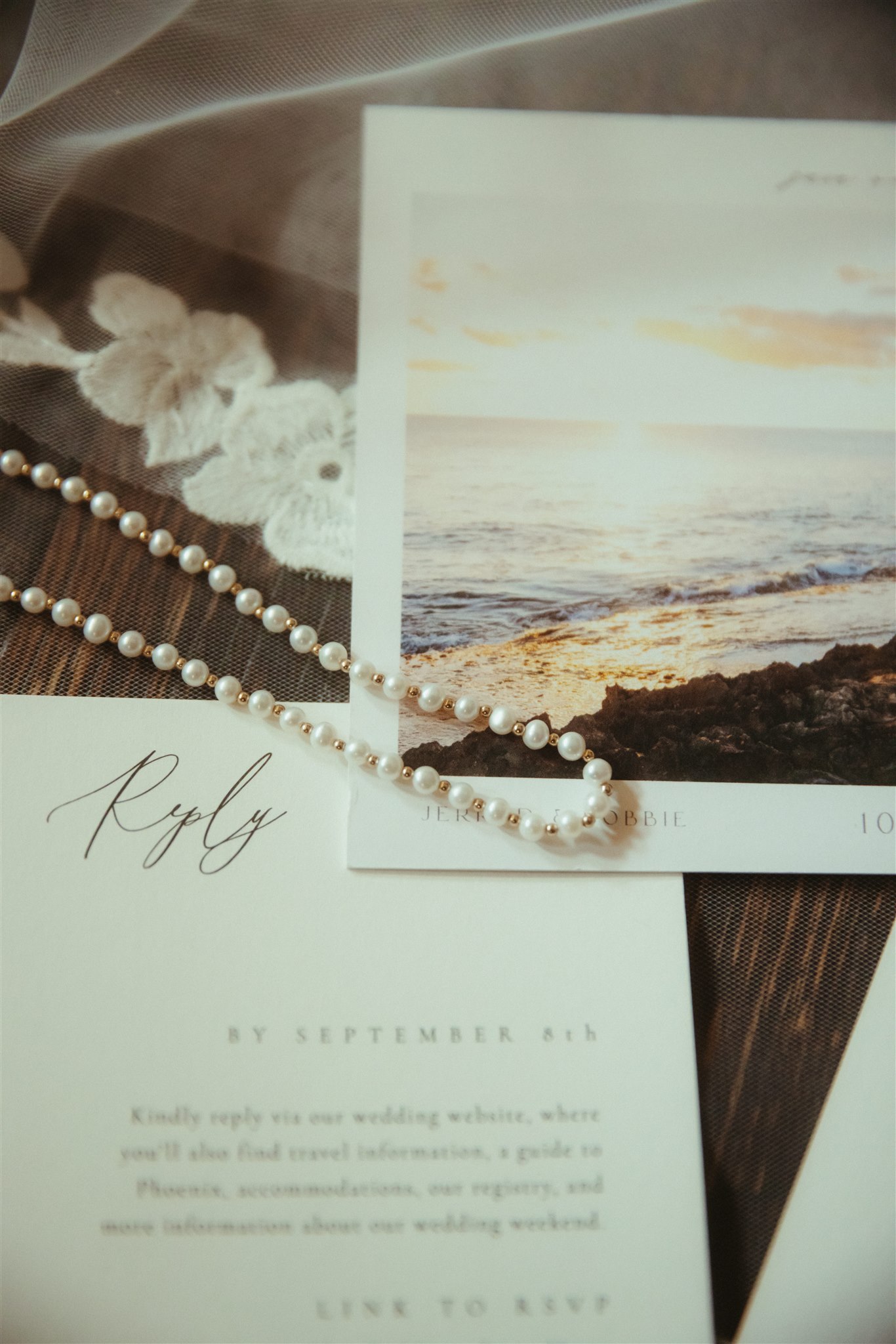 Bobbie and Jerrod’s invitation and wedding paper details
