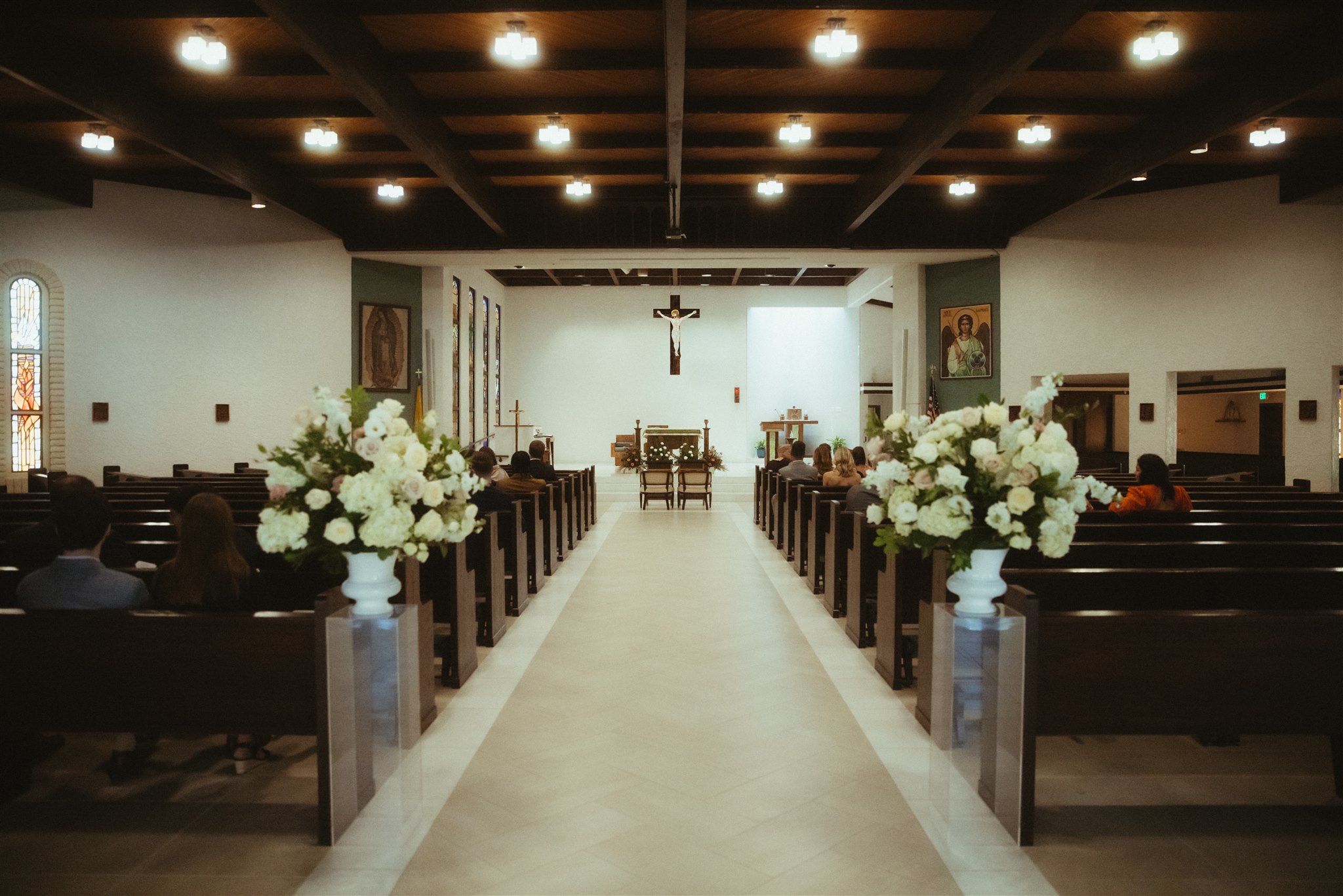 Interior of Saint Raphael Catholic Church before the ceremony