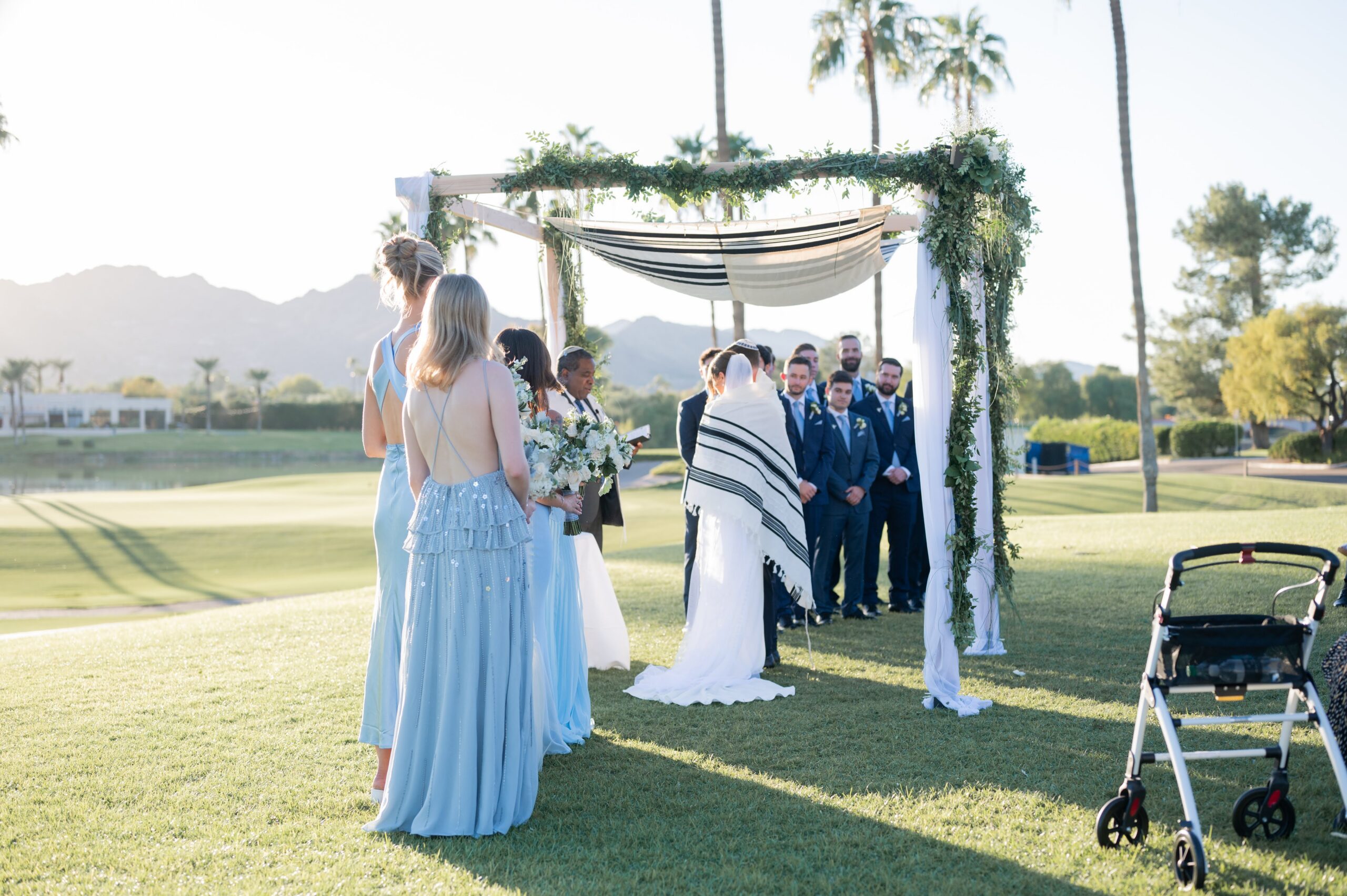 Lily and Ethan celebrating after their wedding ceremony