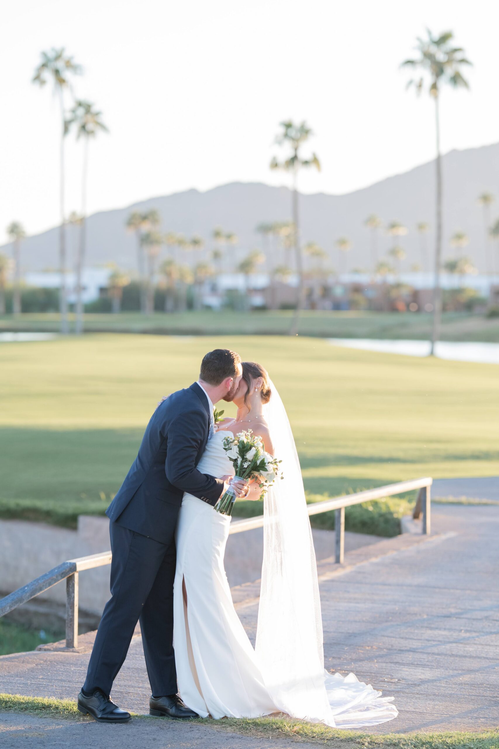 Ethan smiling during newlywed portraits